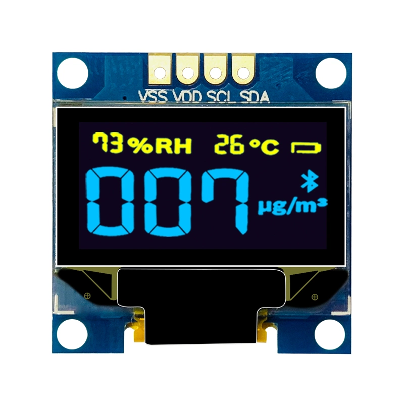0.96 Inch 128X64 Resolution While Blue Yellow-Blue Color OLED Display Module with Iic Interface SSD1306