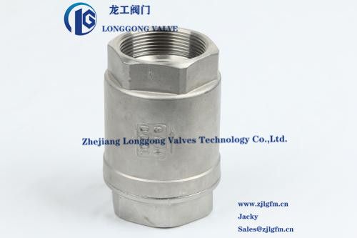 1000wog Vertical Lift Type Threaded Check Valve SS304/SS316/Ss201