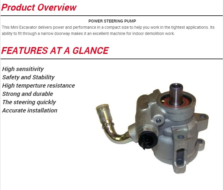52088018 Power Steering Pump for Jeep Cherokee Xj Od 1984.10 Do 2001.09