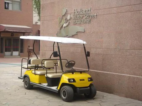 6 Passengers Folded Back Seat Electric Electric Sightseeing Bus Golf Club Cart (LT-A4+2)