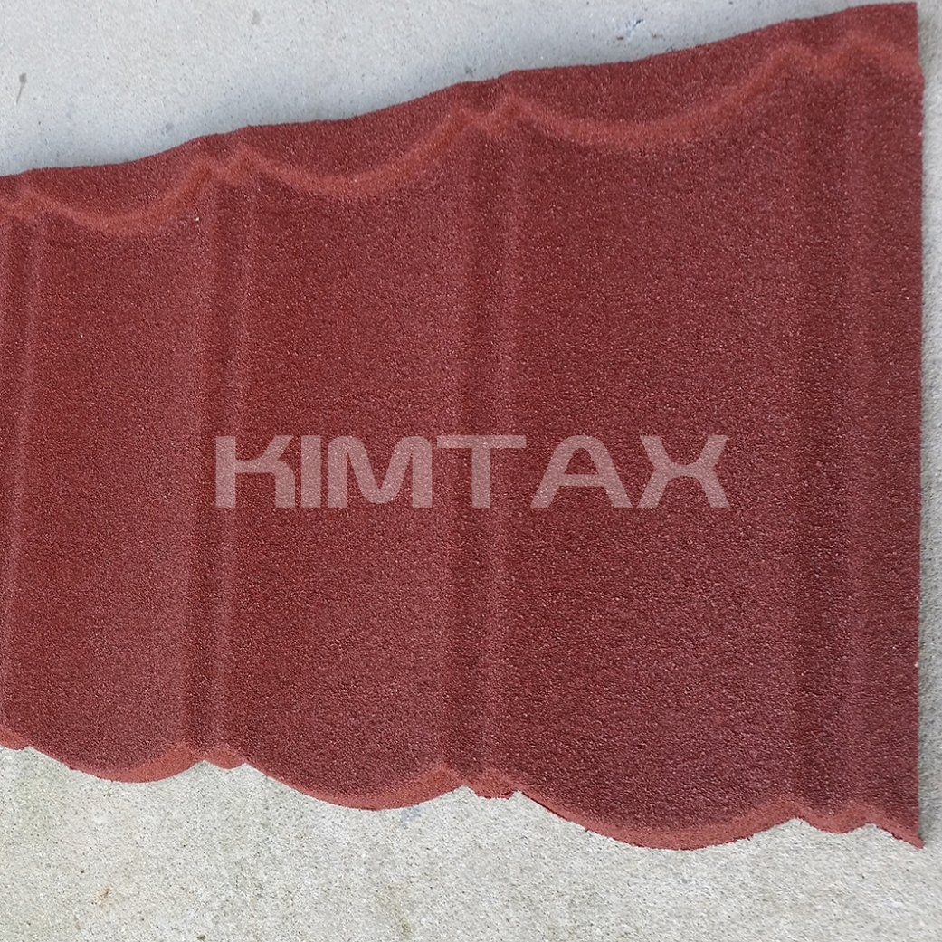 Asia Red Classic Type Stone Coated Metal Zinc  Corrugated  Roofing  Sheet Price
