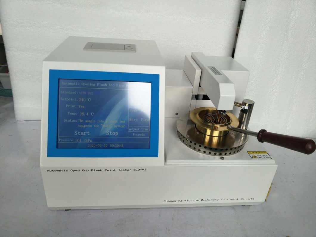 ASTM D92 Cleveland Open Cup Lubricant Oil Flash Point Testing Machine