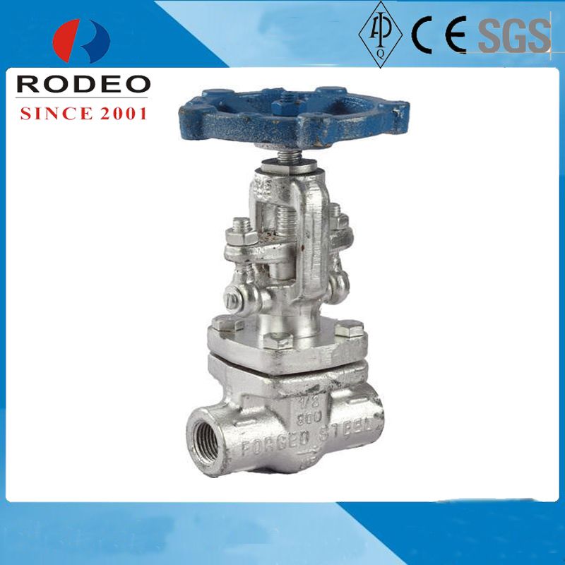 Cast Steel Screw End 200wog with Wheel Handle Gate Valve