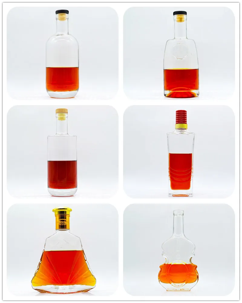 Empty 2000ml 2 Liter Glass Whiskey Bottle with Screw Cap