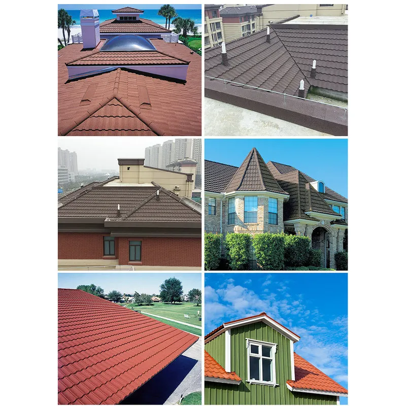 High Quality New Trend Custom Aluminum Zinc Modern Colour Stone Coated Metal Roof Tiles 2021