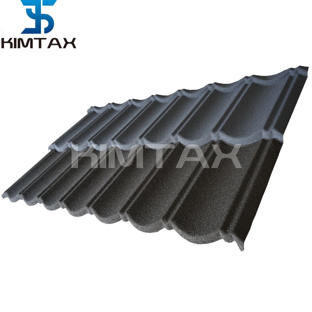 Most Popular Black Color Stone Coated Soundproof Metal Roofing Sheets Panel