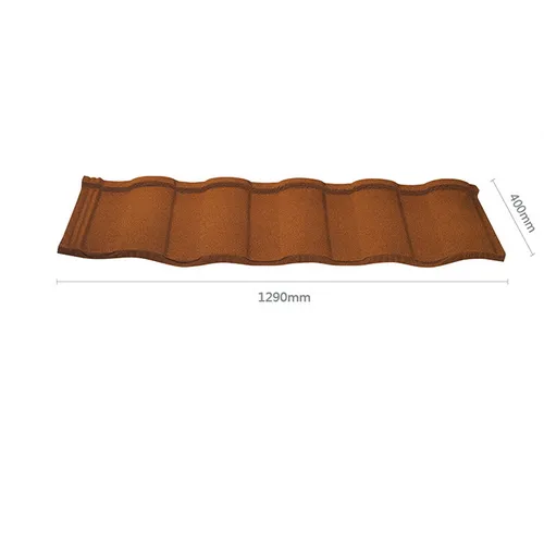Popular Colorful Nigeria Long Time Guranteed 0.4mm Roman Stone Coated Metal Roof Tiles Ms-009