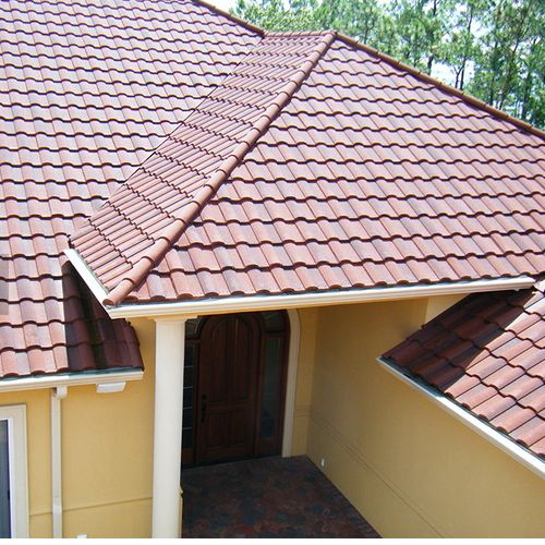 Popular Colorful Nigeria Long Time Guranteed 0.4mm Roman Stone Coated Metal Roof Tiles Ms-009
