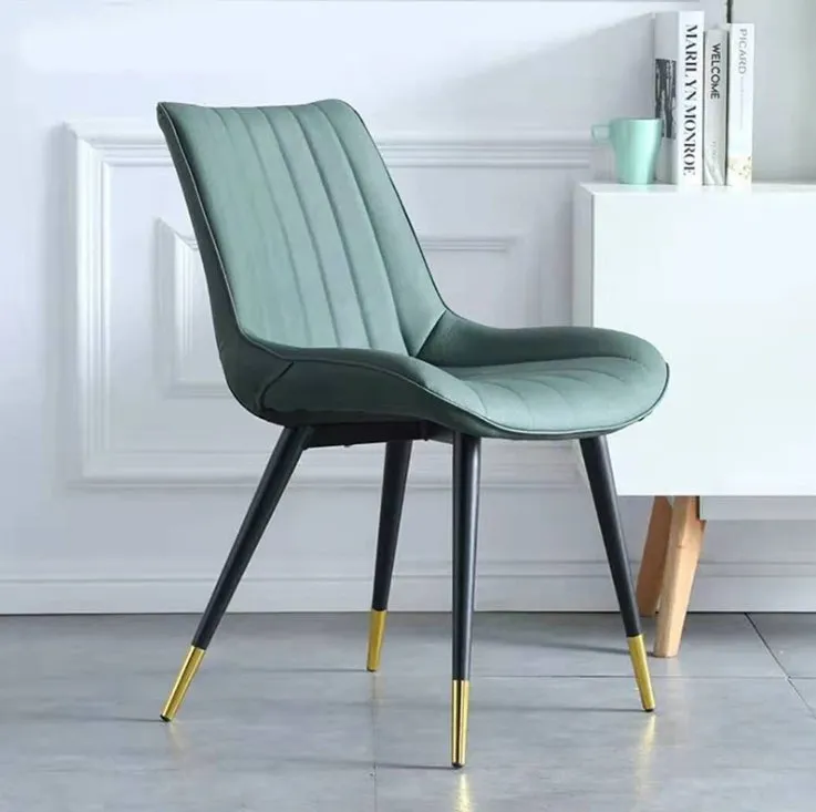 Stylish House Furniture Stoel Chair Metal Modern Room Coffee Chairs Quality Leather Chair